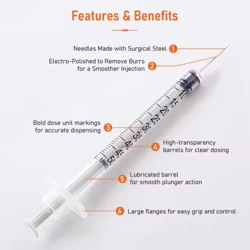 8mm Standard Needle Insulin Syringes factory