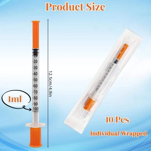 Insuline Sterile Safety Syringe With Orange Top best